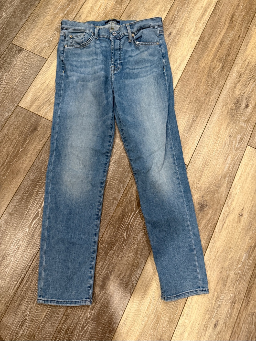 7 For All Mankind Light Blue Straight Jeans